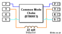 i-plate components showing bell wire choke